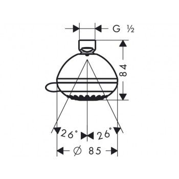 Верхний душ hansgrohe Crometta 85 Multi 28425000