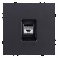 Розетка телефонная RJ-11 со штрокой, без рамки Kollinger Eclipse EC-019BK