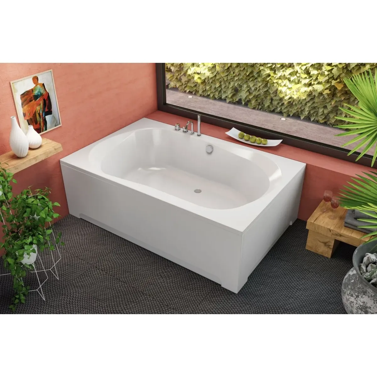 Фронтальная панель для ванны Kolpa-San Adam & Eva 4200029 D195/64, белый