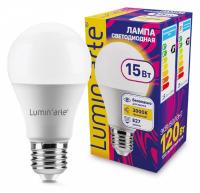 Лампа светодиодная Luminarte E27 15Вт 3000K LSTD-A60-15W3KE27