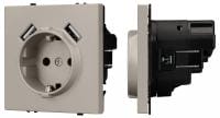 Розетка с заземлением и 2хUSB type A, без рамки Arlight SCT-NOBE 059442