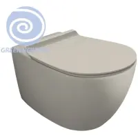 Унитаз подвесной Simas Vignoni VI18VERT sabbia matt безободковый, торнадо, песочный матовый