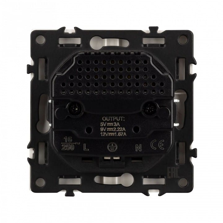 Розетка с заземлением и 2хUSB type A, без рамки Arlight SCT 054284