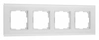 Рамка на 4 поста Werkel Senso (белый стекло soft-touch) W0043101
