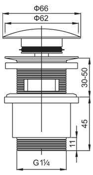 Донный клапан Cezares ARTICOLI VARI CZR-SAT5-01
