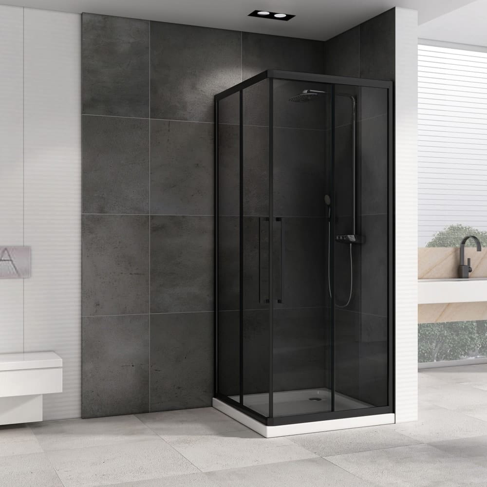 Душевой уголок Abber Schwarzer Diamant 90x90 AG02090BDTH черный