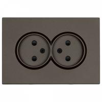 Розетка двойная без заземления и со шторкой Stekker Эмили 49929