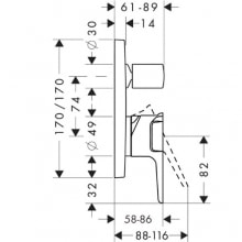 Смеситель для душа Axor Citterio E 36455000