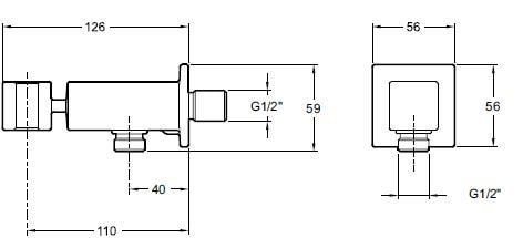Шланговое подсоединение Jacob Delafon E14791-CP