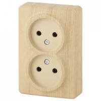 Розетка двойная без заземления Эра Эра Эксперт 11-2202-11