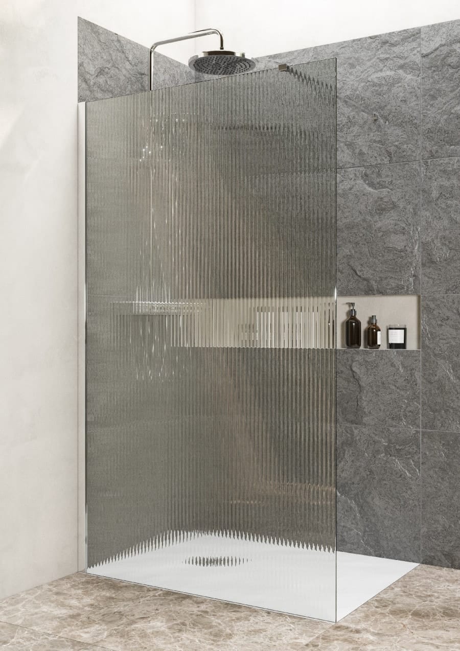 Душевая перегородка Roca Metropolis Walk-In 120x200 ZRU9307681 хром стекло рифленое
