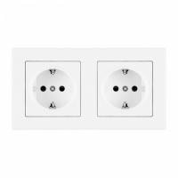 Розетка с заземлением и со шторкой Arte Milano SET06-2 SET06-2-40-1x2 white