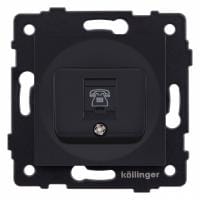 Розетка телефонная RJ-11 со штрокой, без рамки Kollinger  REA-009BM