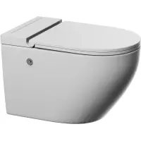 Унитаз подвесной Abber Bequem AC1126P импульсный, безободковый, с сиденьем микролифт, белый