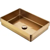 Раковина Abber Wasser Kreis AF2401MG 51x36 см, встраиваемая сверху, золотой матовый