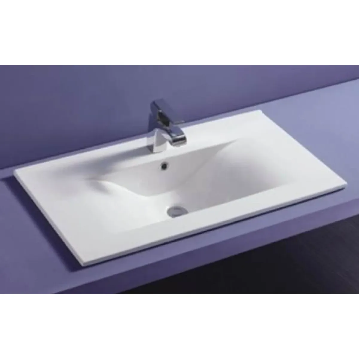 Раковина CeramaLux JY-807-80 81,5x46 см, накладная, белый