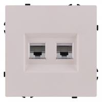 Розетка двойная Ethernet RJ-45 и со шторками, без рамки Kollinger Eclipse EC-018CM