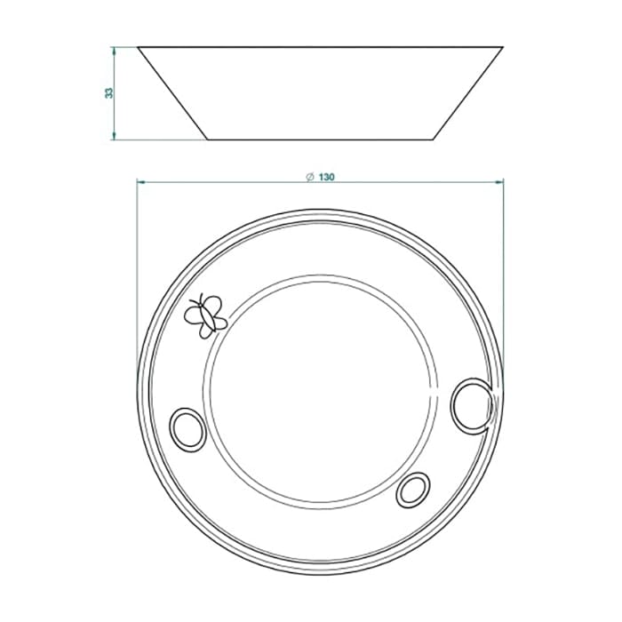 Блюдо THG Capucine vert dcor Platine A7E.A02.4615 белый
