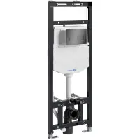 Инсталляция для унитаза WasserKRAFT Alme 15 15TLT.010.ME.PB03 с кнопкой смыва, черный глянец