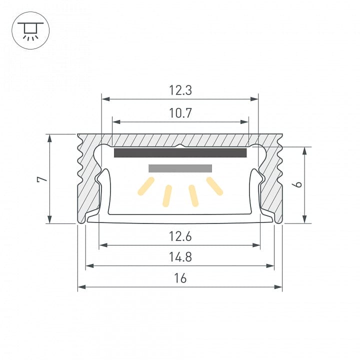 Профиль накладной Arlight SL 059785