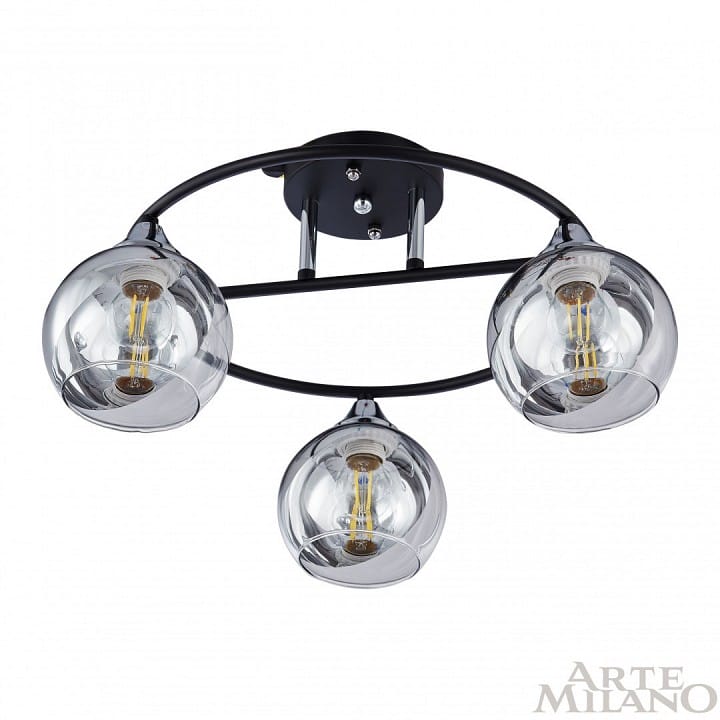 Потолочная люстра Arte Milano AMALFI-322403 322403/3 BK+CR