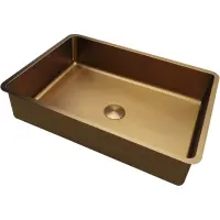 Раковина Abber Wasser Kreis AF2402MRG 52x37 см, встраиваемая сверху, розовое золото матовый