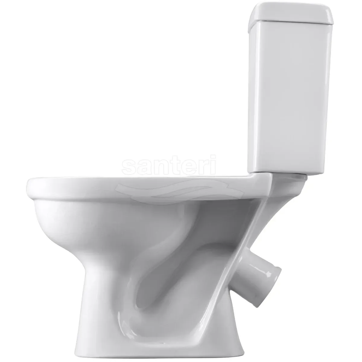 Унитаз-компакт Santeri Visit 1.P405.3.S00.00B.F (4640009670758) косой выпуск, с сиденьем, белый