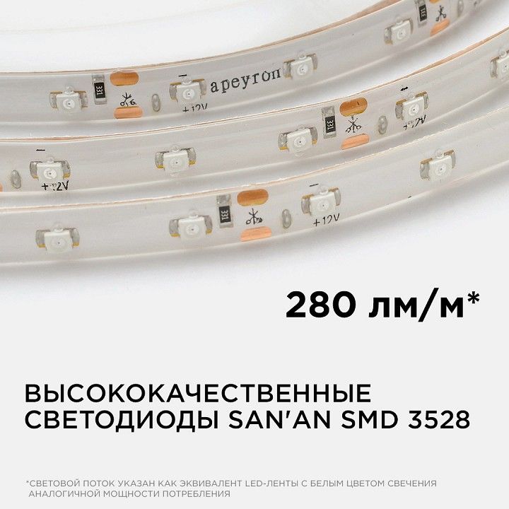 Лента светодиодная Apeyron Electrics Стандарт (в блистере) smd 3528 05BL