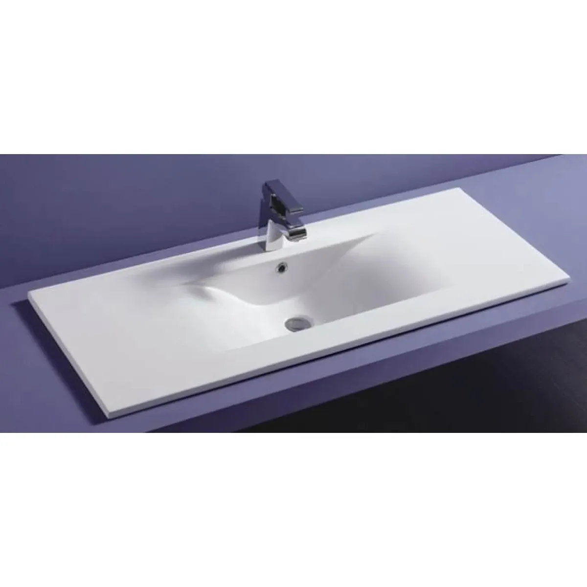 Раковина CeramaLux JY-807-120 120,5x46,5 см, накладная, белый