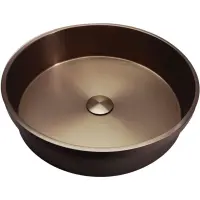 Раковина Abber Wasser Kreis AF2408MRG 41,6x41,6 см, встраиваемая сверху, розовое золото матовый