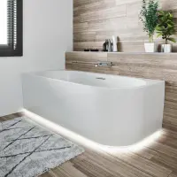 Акриловая ванна Riho Desire Corner Velvet B087002105 184x84 см R, угловая, белый матовый