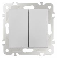 Выключатель двухклавишный без рамки Arte Milano 206 206.30-2.silver