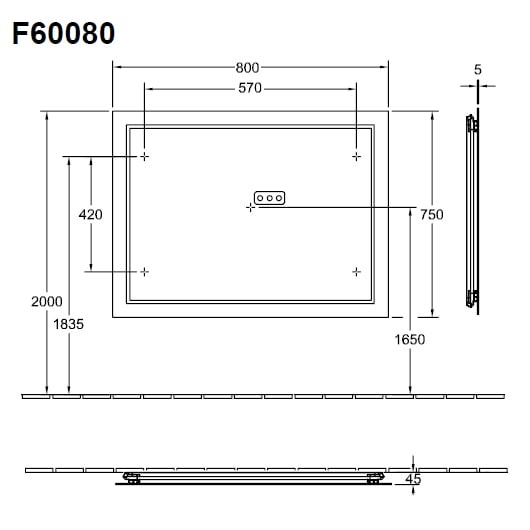 Зеркало Villeroy&Boch Finion F6008000