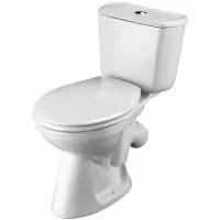 Унитаз-компакт Santek Бриз 1.WH30.2.138 косой выпуск, с сиденьем, белый