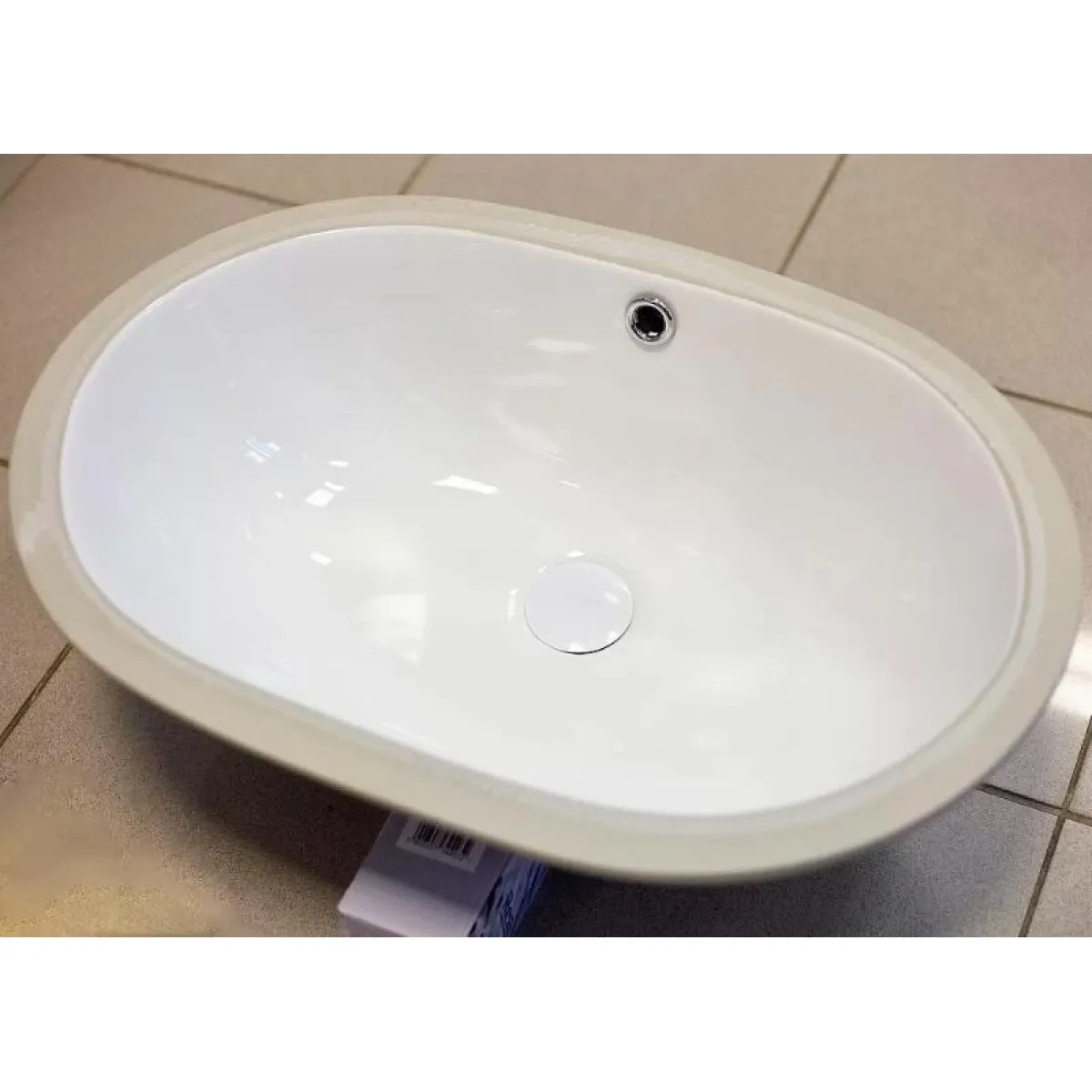 Раковина CeramaLux 540QA 57,5x38,5 см, встраиваемая снизу, белый