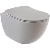 Унитаз подвесной Creavit Free FE322-00CG00E-0000 безободковый, с функцией биде, светло-серый матовый