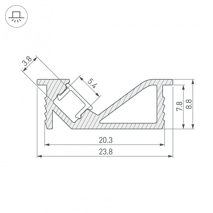 Профиль накладной Arlight SL 062326