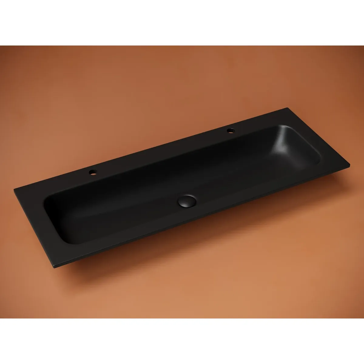 Раковина Ceramica Nova Grace CN7016MB 121x45,7 см, накладная, черный матовый