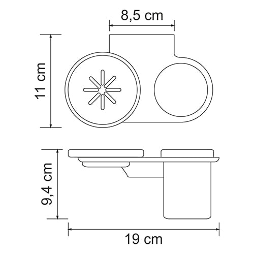 Держтаель стакана и мыльницы WasserKRAFT Kammel K-8326