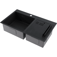 Кухонная мойка Omoikiri Akisame 86-2 Side 4997047 графит