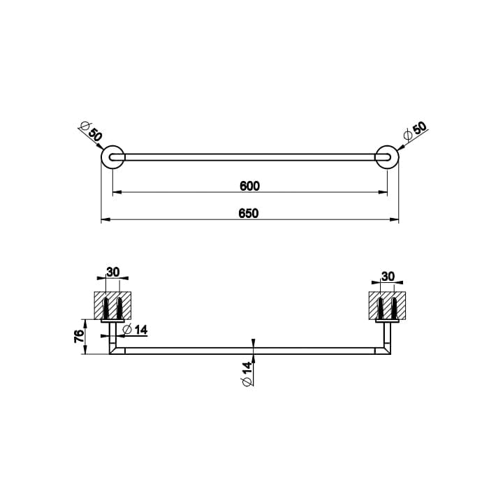 Полотенцедержатель Gessi Anello 60 см 63803#031
