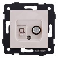 ТВ-розетка и SAT-розетка оконечная без рамки Kollinger  REA-014CM