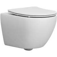 Унитаз подвесной Grossman GR-4457MSQ безободковый, торнадо, с сиденьем микролифт, белый матовый