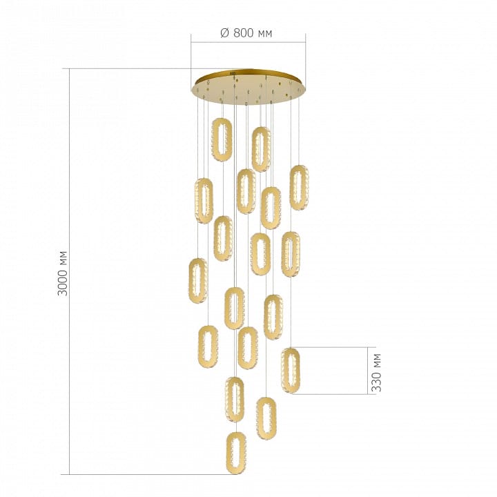 Подвесная люстра ST-Luce Allungo SL6506.203.18