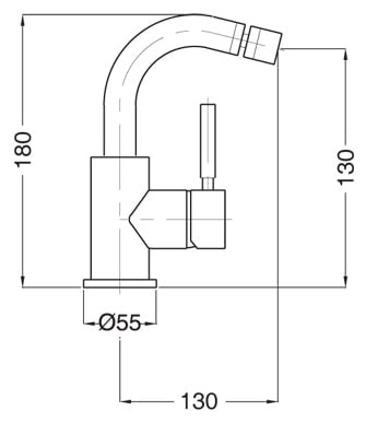 Смеситель для биде Cezares Olimp OLIMP-BSM2-03/24-L