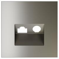 Накладка для ТВ-розетки и RJ-11 или RJ-45 Voltum S70 VLS002704