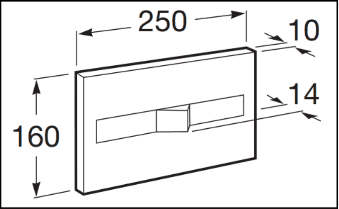 Клавиша смыва для инсталляции Roca PL-2 890096005 хром матовый