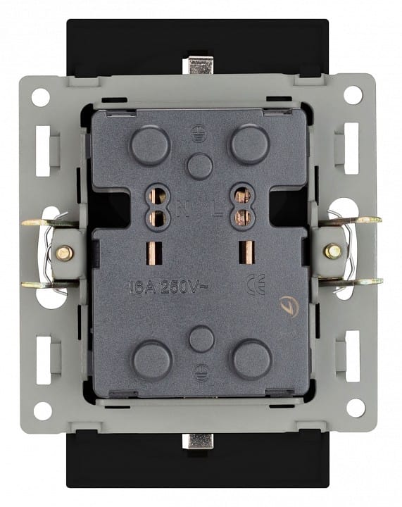 Розетка двойная с заземлением и со шторкой, без рамки Arlight SCT 043765