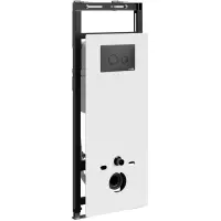 Инсталляция для унитаза WasserKRAFT Salm 27 27TLT.010.ME.WH.MB01 с кнопкой смыва, черный матовый