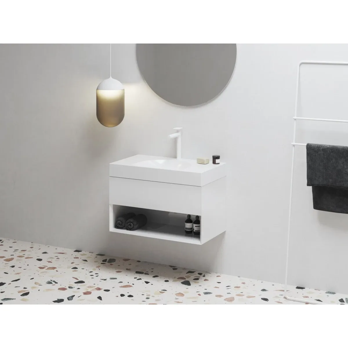 Раковина Ravak Lite XJX01280004 80x45 см S, накладная, подвесная, белый